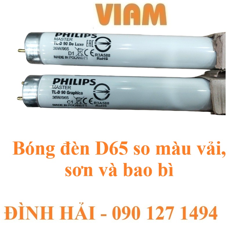 Bóng đèn D65 so màu F18T8/D65 VeriVide: Chuẩn chiếu sáng cho đánh giá màu chính xác