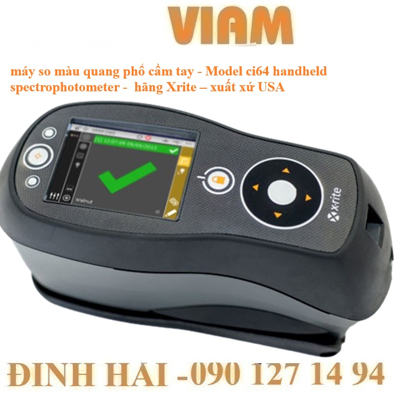 Máy So Màu Quang Phổ Cầm Tay X-Rite Ci64: Giải Pháp Hoàn Hảo Cho Kiểm Soát Màu Sắc